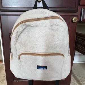 KAVU BACKPACK, Excellent condition, super cute sherpa type fabric